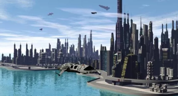 Death Star Futuristic Building 3d model
