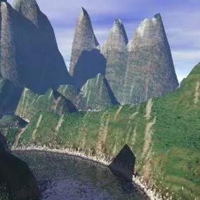 Northern Mountain Landscape 3d model