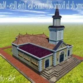 Notre Dame Church Building 3d model