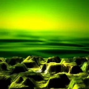 Green Sky Terrain Landscape 3d model