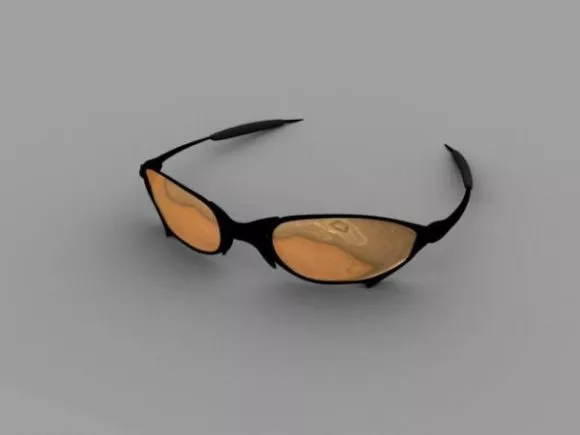 Glasses With Girl 3d model