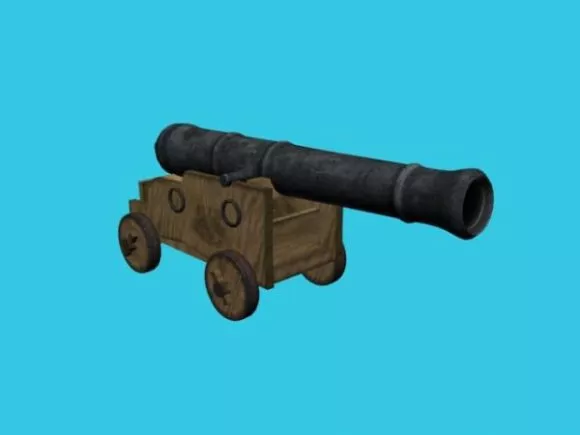 Rustic Pirate Cannon 3d model Rustic Pirate Cannon 3d model