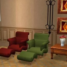 Otto Chair Furniture 3d model