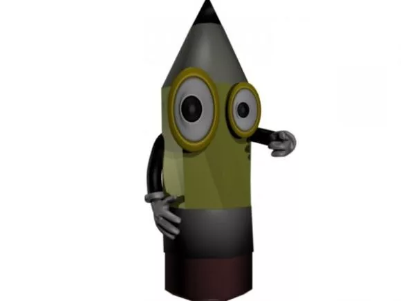 School Pencil Stack 3d model