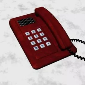 Wire Phone Old Style 3d model