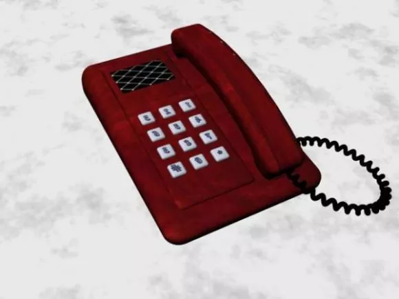 Wire Phone Old Style 3d model Wire Phone Old Style 3d model