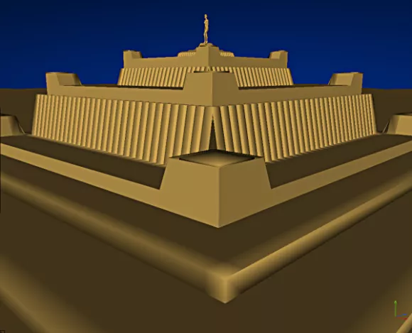 Ancient Temple Building Pyramid Shape 3d model Ancient Temple Building Pyramid Shape 3d model