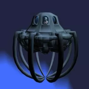 Fly Airship Squid Shape 3d model