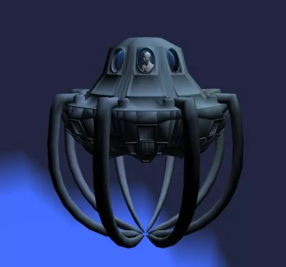 Fly Airship Squid Shape 3d model Fly Airship Squid Shape 3d model