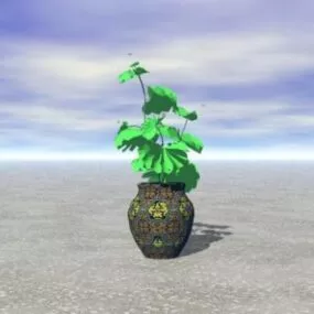 Vase Plant Lowpoly 3d model