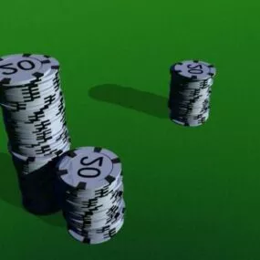 Game Poker Chips 3d model
