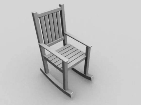 Reading Rocking Chair 3d model Reading Rocking Chair 3d model