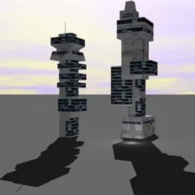 Scifi Building Modular Shape 3d model