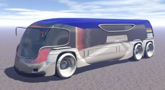 Futuristic Touring Bus Trasnport 3d model Futuristic Touring Bus Trasnport 3d model