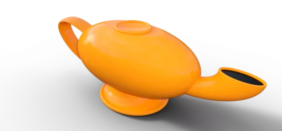 Ceiling Lamp Antique With Five Shade 3d model