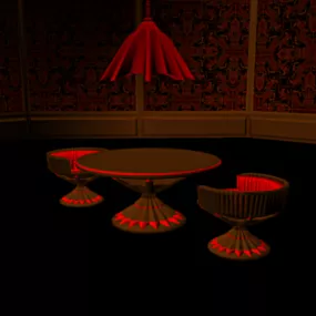 Secret Room Red Furniture 3d model