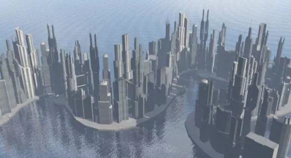 Skyscraper City Building Riverside 3d model Skyscraper City Building Riverside 3d model