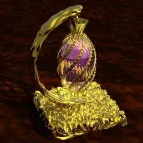Gold Vase Treasure 3d model