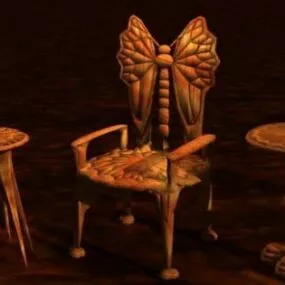Carved Chair 3d model