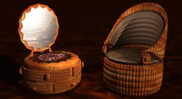 Upholstered Stool 3d model Upholstered Stool 3d model