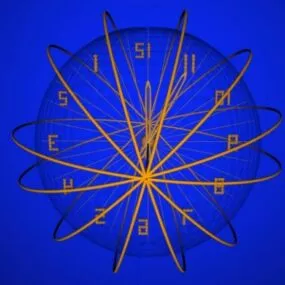 Clock Dome Decoration 3d model