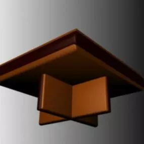 Wood Table Furniture 3d model