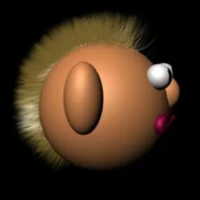 Cartoon Ball Fish 3d model
