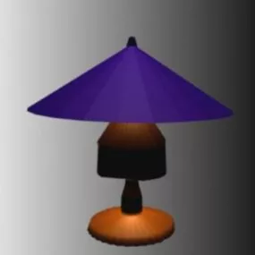 Antique Wooden Table Lamp 3d model