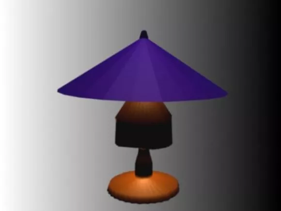 Modern Square Ceiling Lamp Carved Shade 3d model