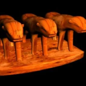 Animal Figurine Furniture Decoration 3d model