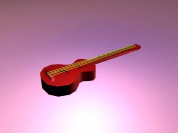 Acoustic Guitar Gradient Color 3d model