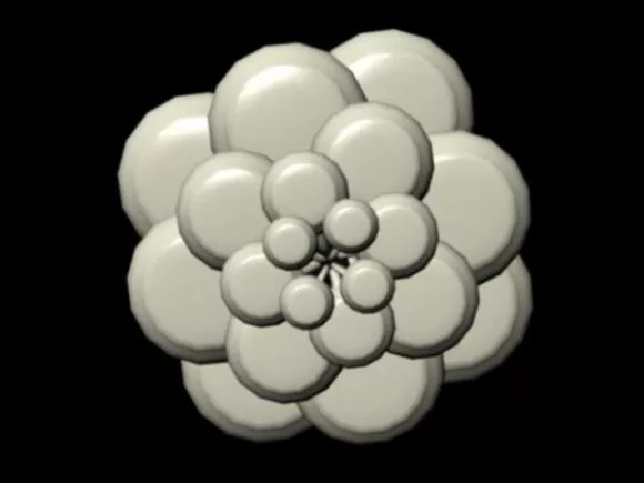 Brass Frame Ceiling Lamp 3d model