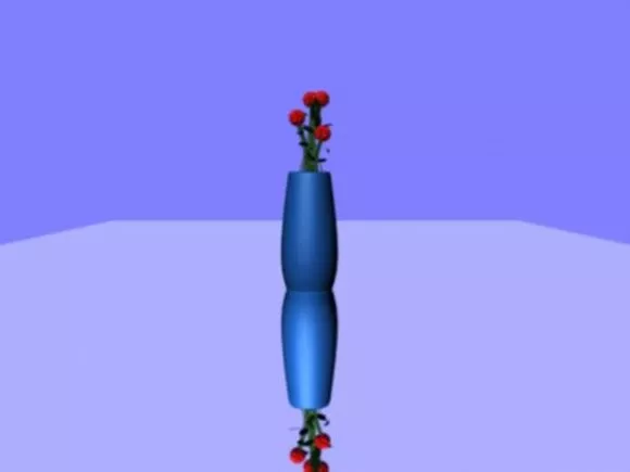 Crystal Vase Flowers 3d model