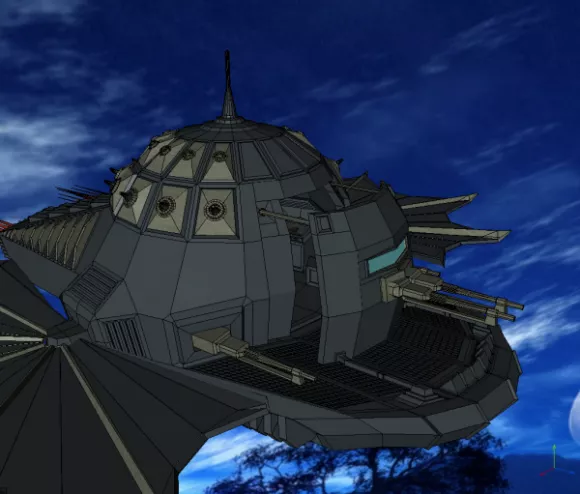 Scifi Defense Station With Canon Weapon 3d model Scifi Defense Station With Canon Weapon 3d model