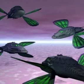 Scifi Dragonfly Spacecraft 3d model