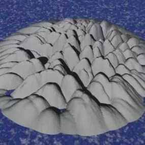 Block Terrain Landscape 5 3d model