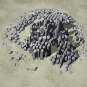 Nature Rock Bar Mountain Landscape 3d model