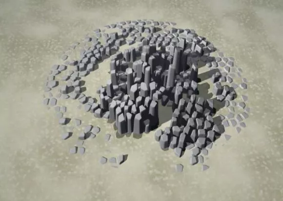 Rock Splash Terrain 3d model
