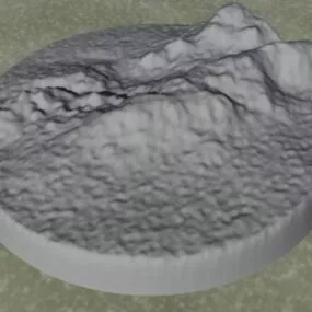Round Terrain Landscape 3d model