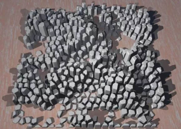 Terrain Landscape Round Block 3d model