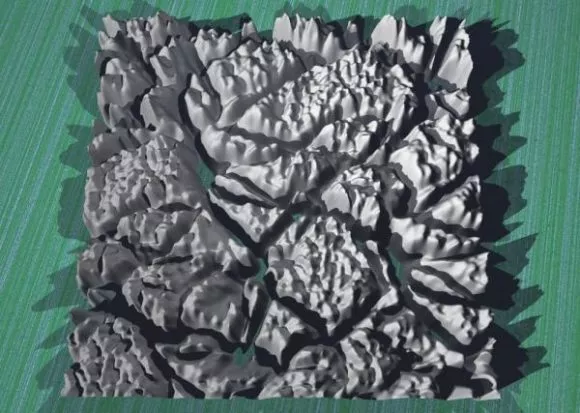 Gaming Snow Mountain Terrain 3d model