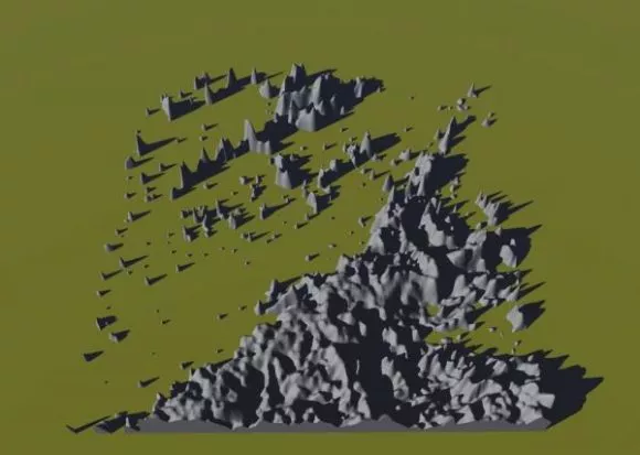 Terrain Landscape Abstract Twist Shape 3d model