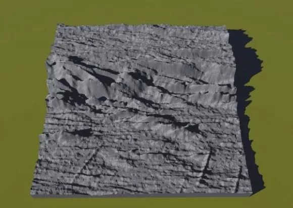 Twist Shape Terrain Landscape 3d model