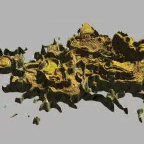 Tropical Cliff Landscape 3d model