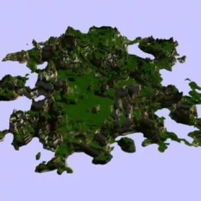 Nature Cliff Landscape 3d model