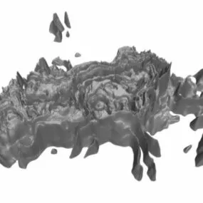 Abstract Shape Grey Rock 3d model