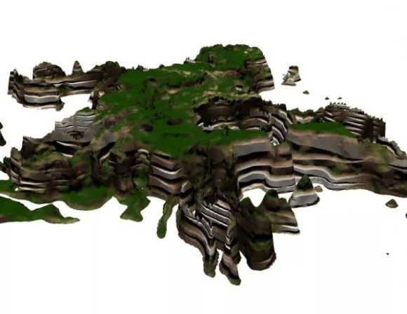 Beach Cliff Rock Landscape 3d model Beach Cliff Rock Landscape 3d model