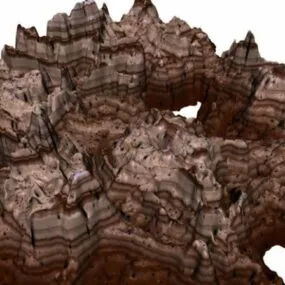 Beach Cliff Landscape 3d model