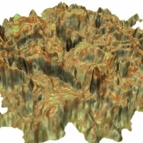 Yellow Rock Terrain Landscape 3d model