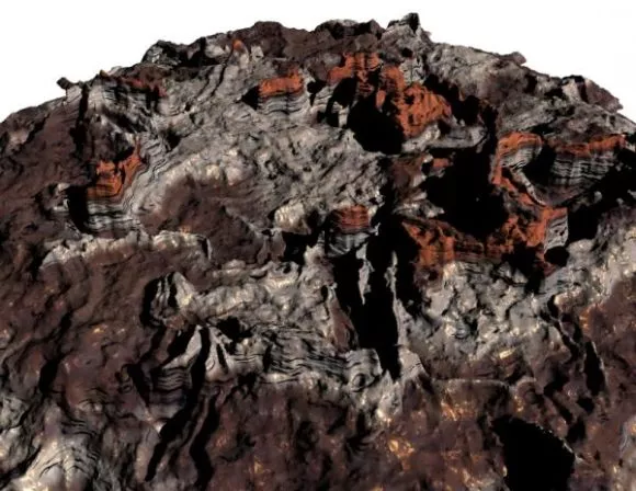 Gaming Map Rock Terrain 3d model